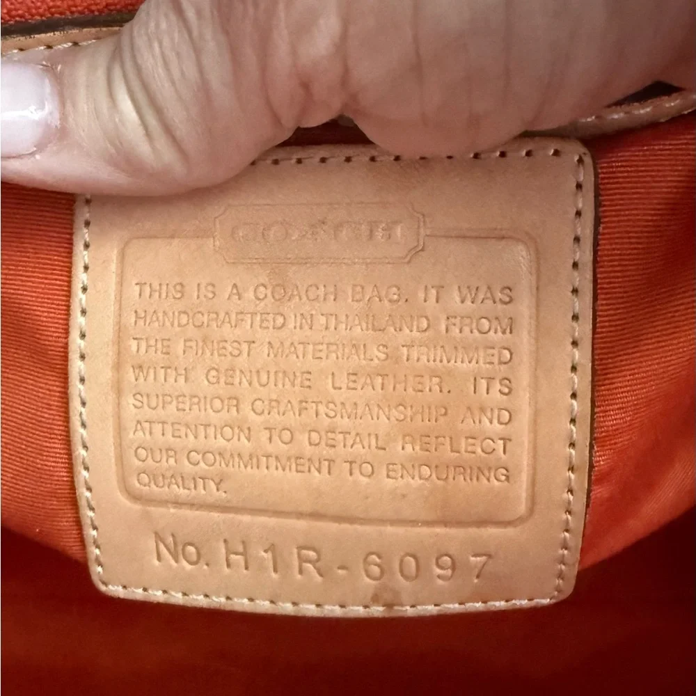 Coach Vintage Signature Satchel Handbag Y2K